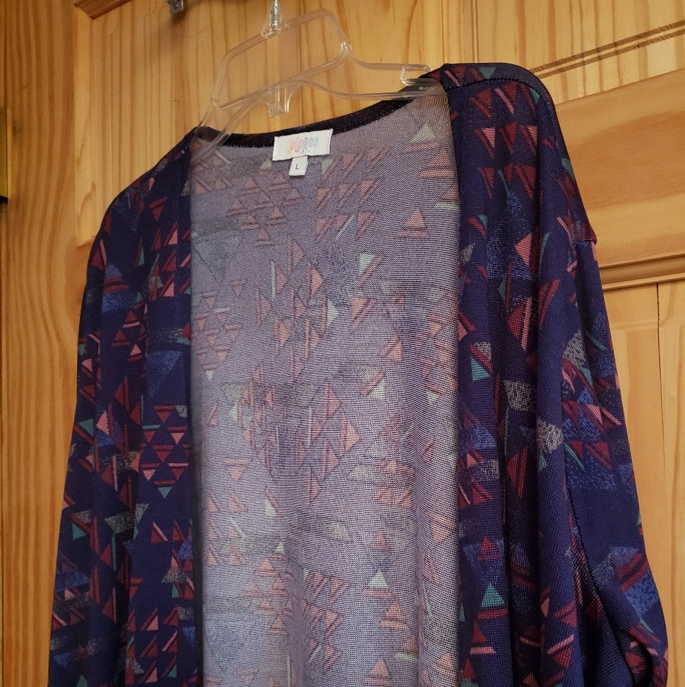 LuLaRoe Purple Geometric Robe Size L